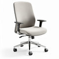 Office chair with ergonomic design in light gray fabric measures 60 x 60 x 100cm