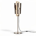 Modern table lamp with metal shade and wooden handle 30 x 20 x 50cm