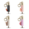 PUREAMOR Pheromone Perfume for Women, Woody  Floral 4-Piece Keychain Set – Amber Noir, Saffron Rouge, Balboa Rosa  Santal Luxe, 30% High Conc, Long Lasting Roll-On, 0.2 oz / 6 ml Each(0.8 Fl Oz)