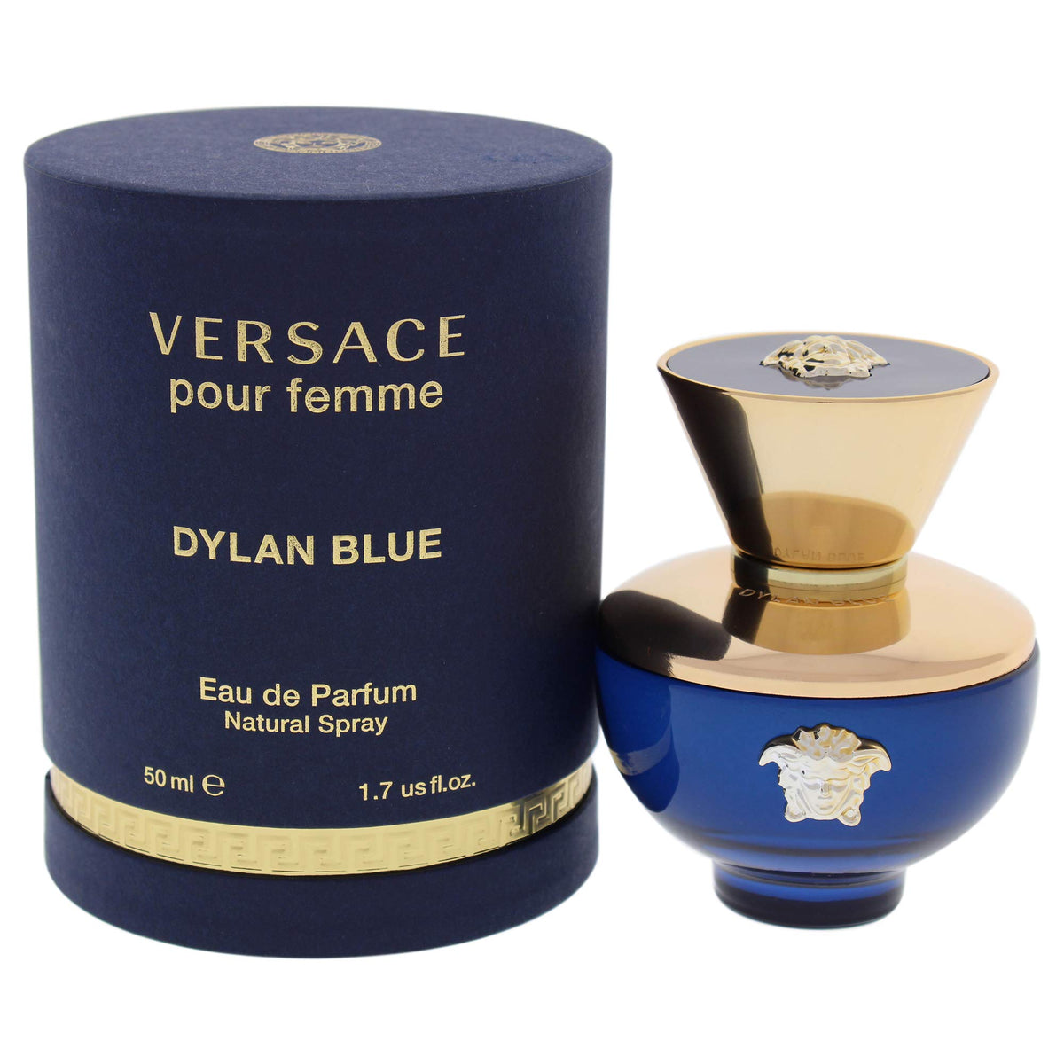 Versace Dylan Blue Pour Femme Eau de Parfum Spray, 1.7 Fl Oz, Pack of 1(50ML)