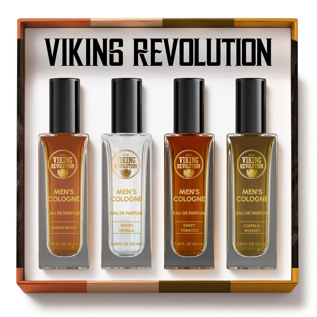 Viking Revolution Mens Cologne Sampler Set - Travel Size 0.68 fl oz(4 Pack)(2.72 Fl Oz)