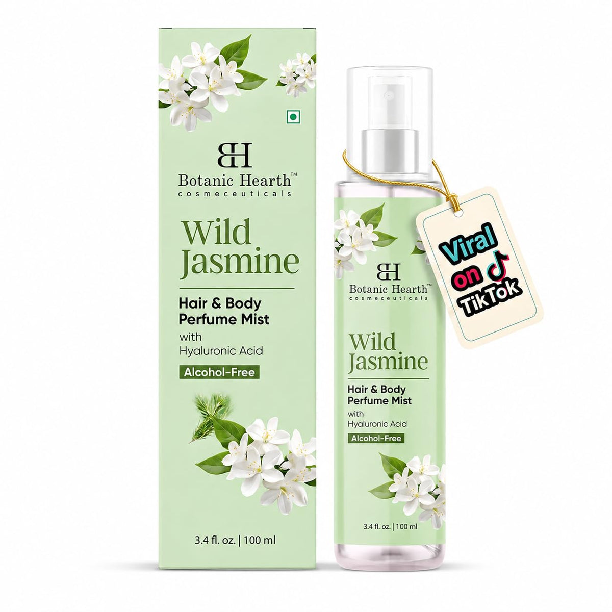 Botanic Hearth Jasmine Body Spray  Hair Perfumes for Women - 3.4oz(3.4 Fl Oz)