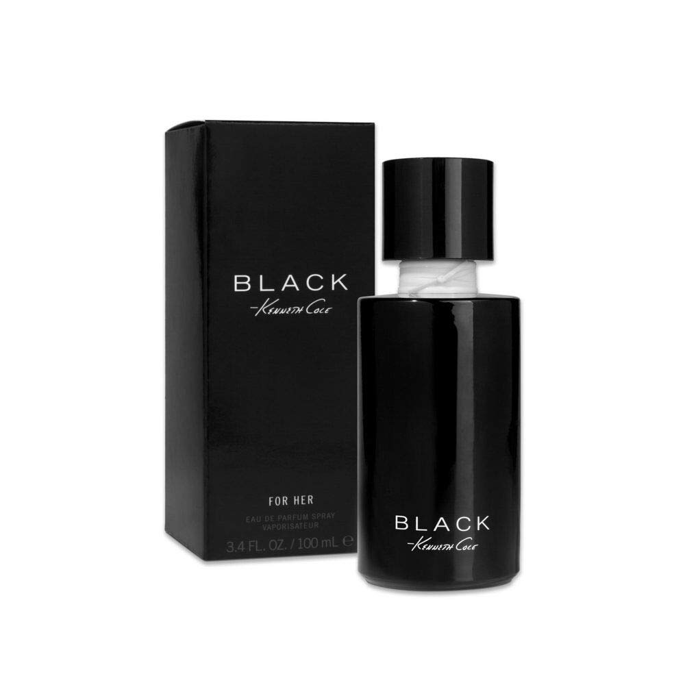 Kenneth Cole Black for Her Eau de Parfum Spray Perfume for Women, Warm, Fresh, Feminine and Botanical Scent, Notes of Lush Florals, Citrus, Sandalwood, and Musk, Long Lasting Fragrance, 3.4 Fl. Oz(3.4 Fl Oz)