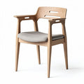Wooden armchair with upholstered seat measures 45 x 50 x 75cm